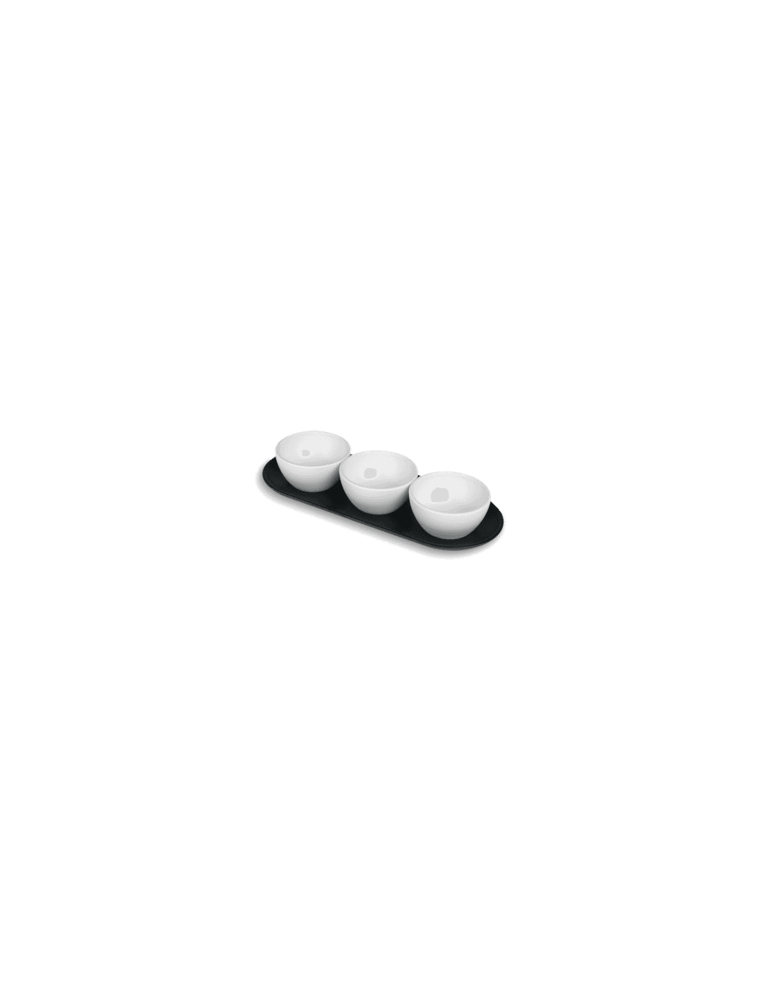 Bandeja 3 bowls Black de Lacor