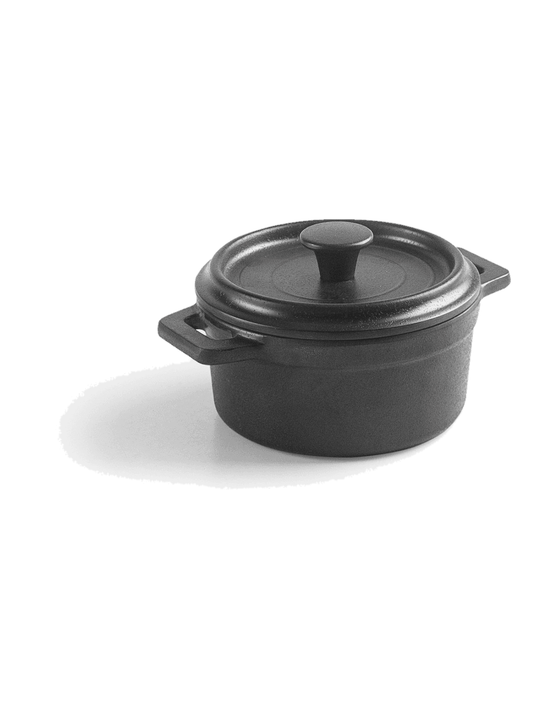 Mini-cocotte black de melamina con tapa de Lacor