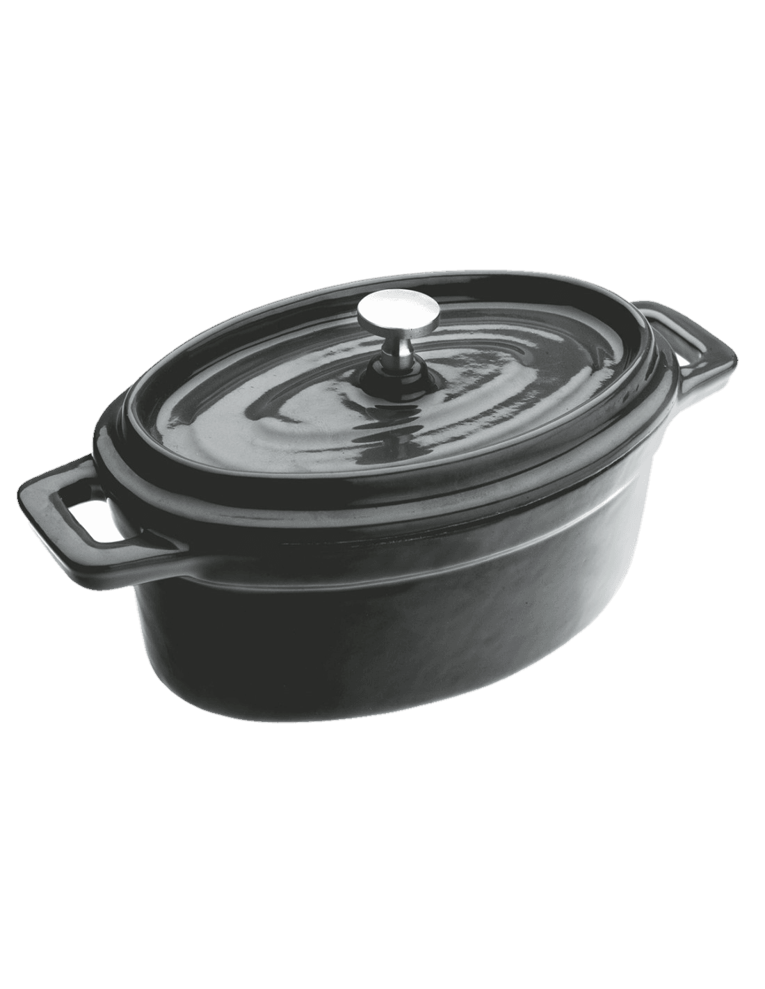 Mini Cocotte Oval Negra/Roja de Ibili