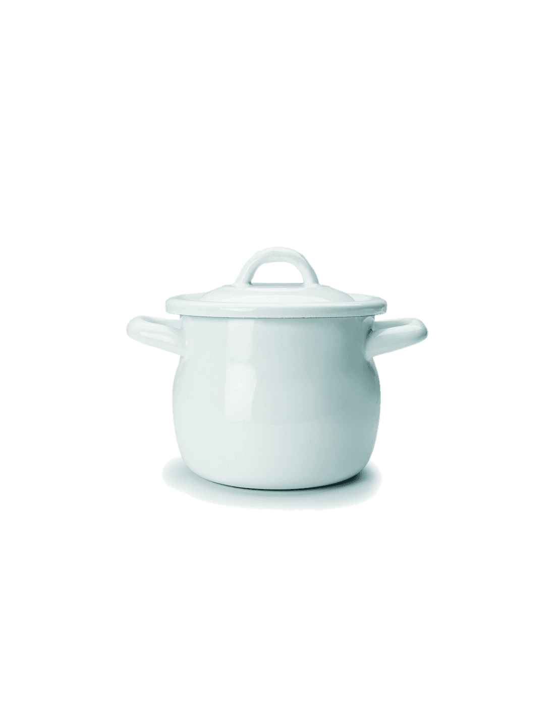 Olla Bombada Con Tapa Blanca Mini de Ibili