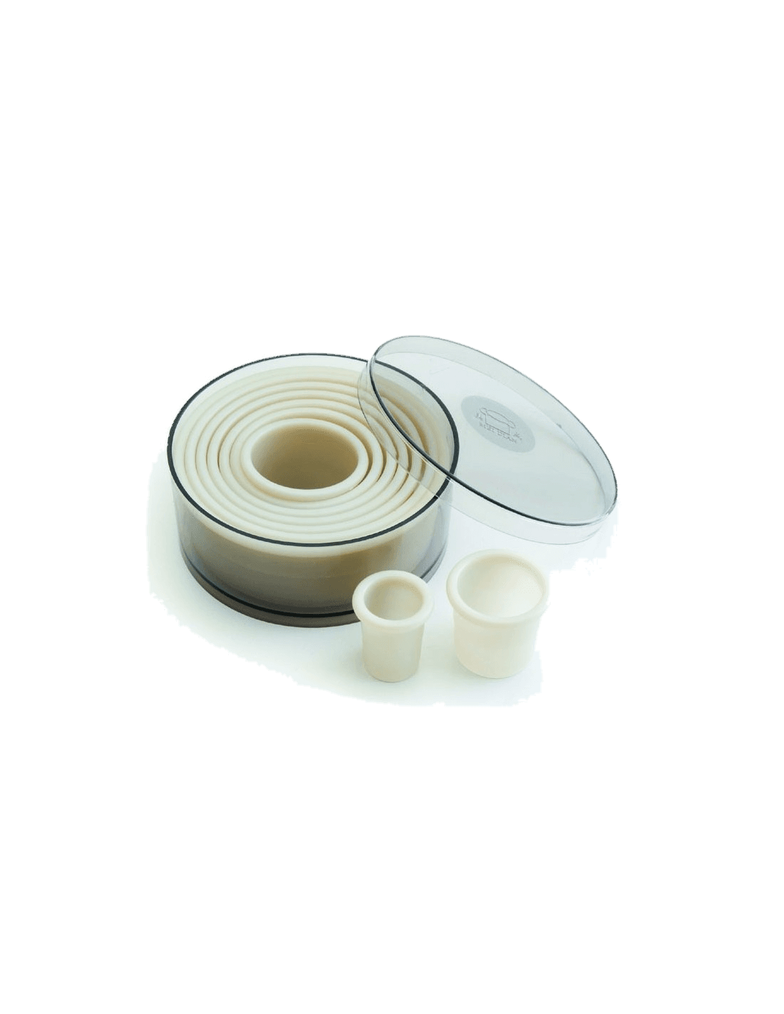 Caja 9 cortapastas redondos rizado nylon de Lacor