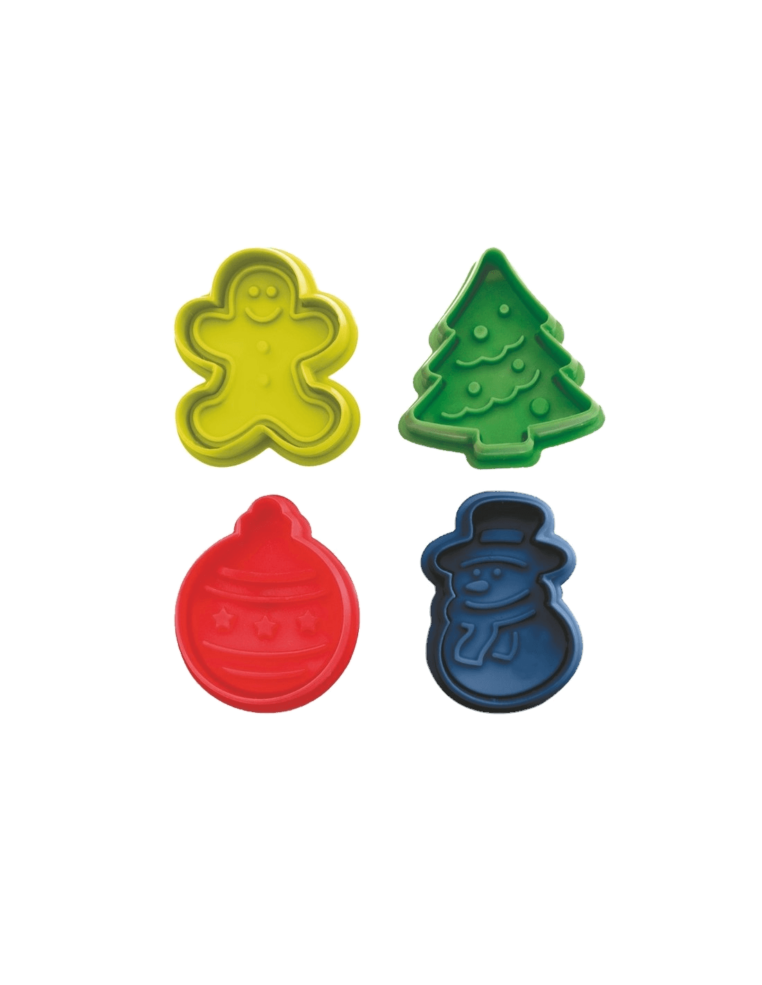 Cortapastas Con Expulsor Navidad 4 piezas de Ibili