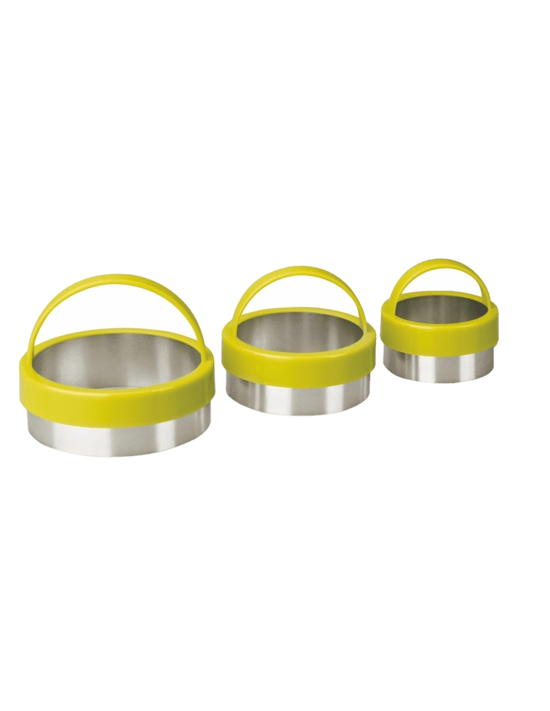 Set 3 Cortapastas Lisos Con Asa Estañados de Ibili
