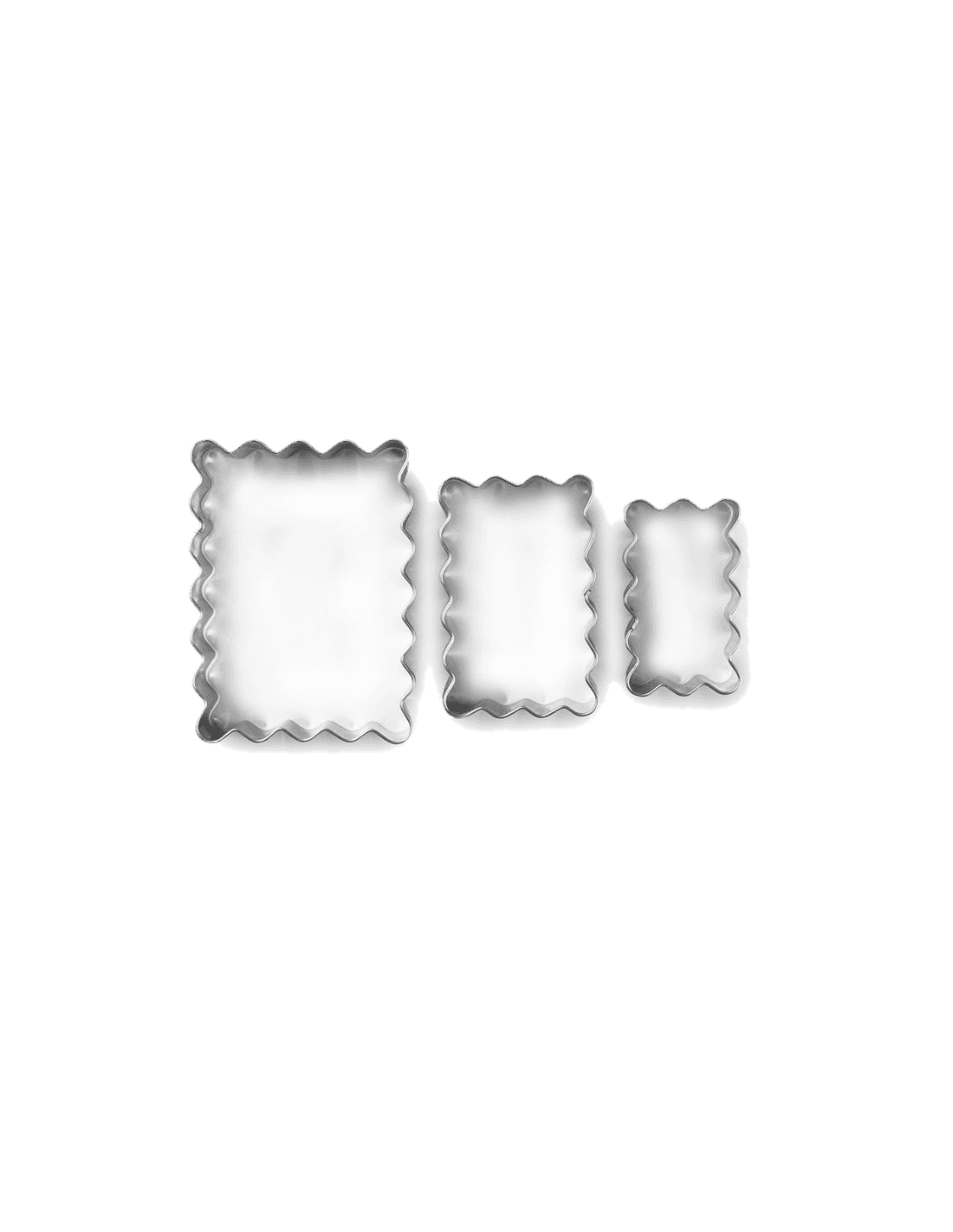 Set 3 cortapastas rectangulares ondulados de Ibili