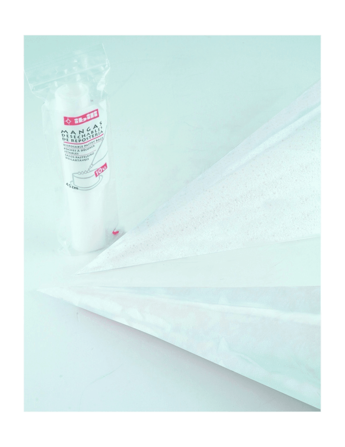 Manga Desechable En Rollo 100 Uds de Ibili 55cm