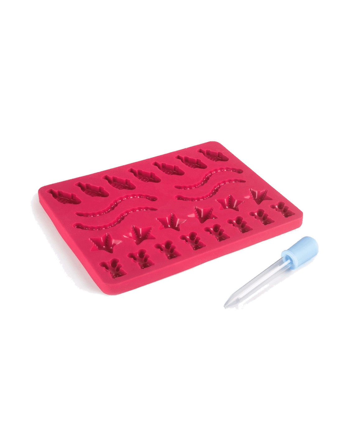 Set 2 moldes gominolas animales+frutas de Ibili