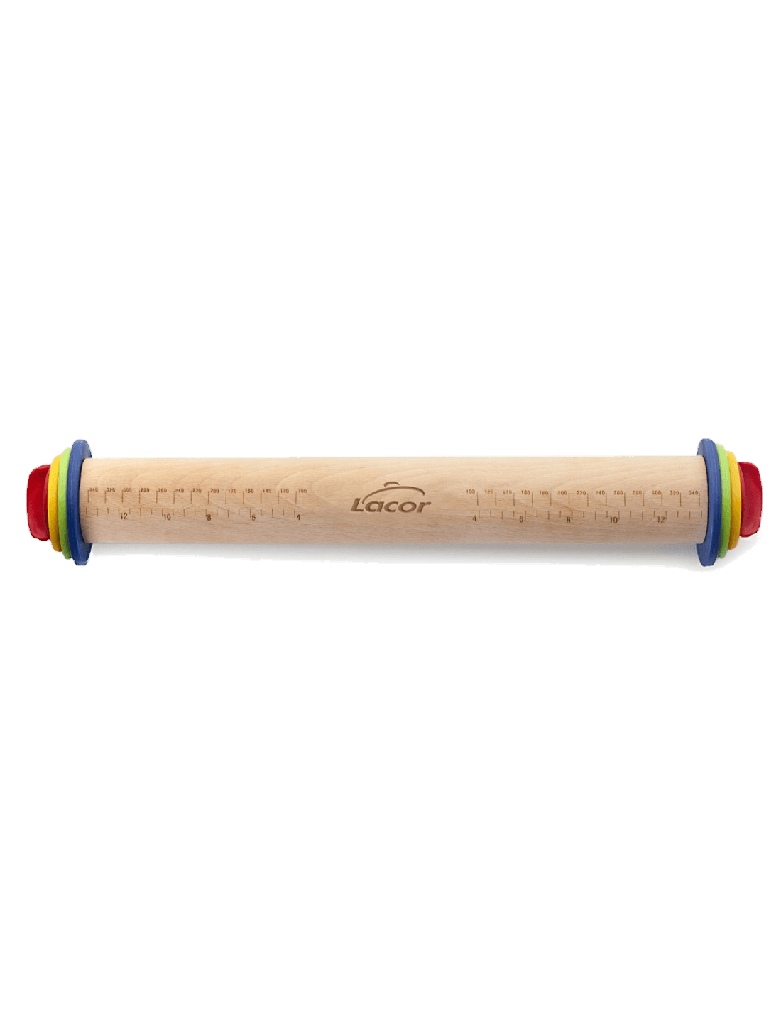 Rodillo amasar madera con anillas 34 CM de Lacor