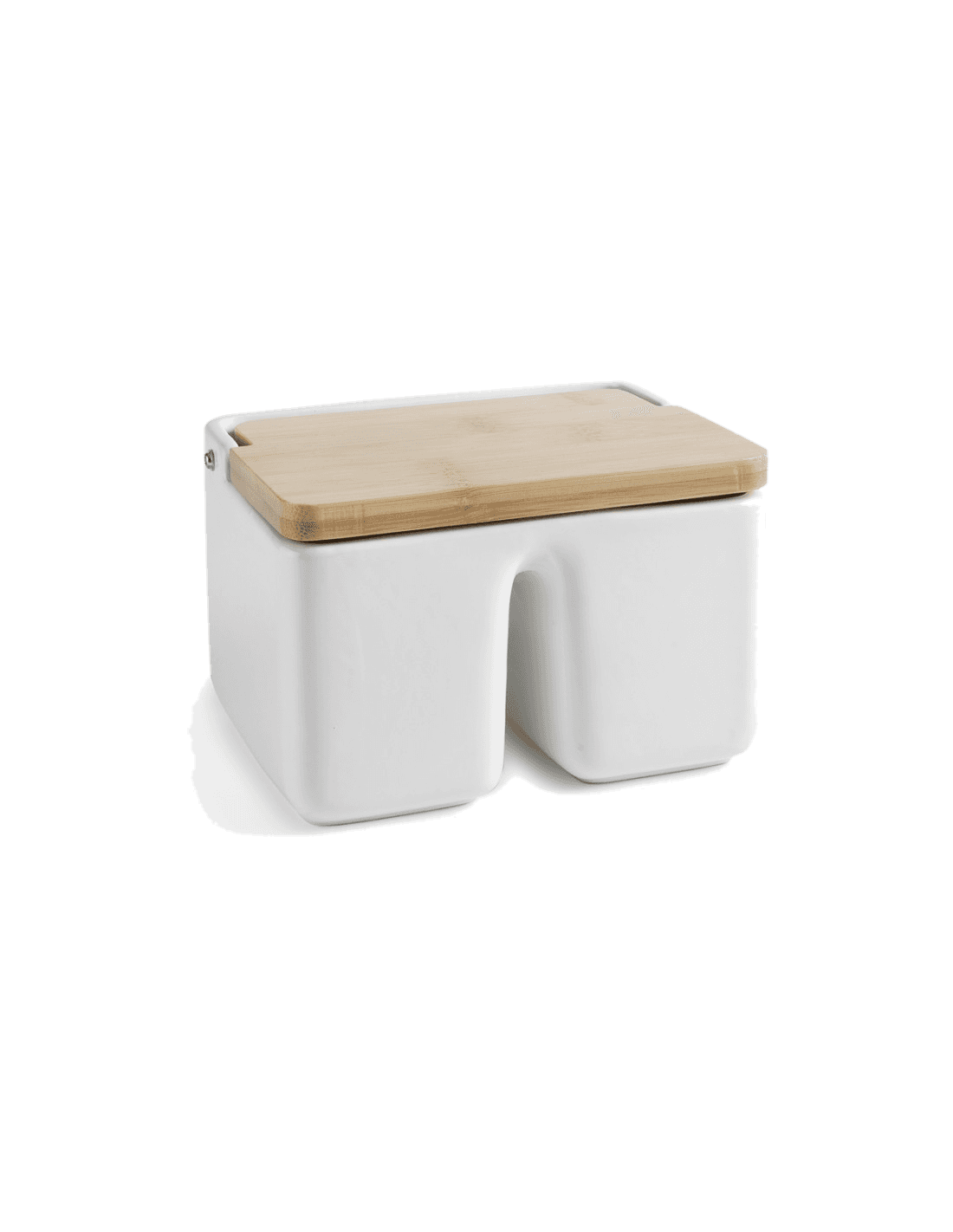 Salero doble ceramic+bamboo de Ibili