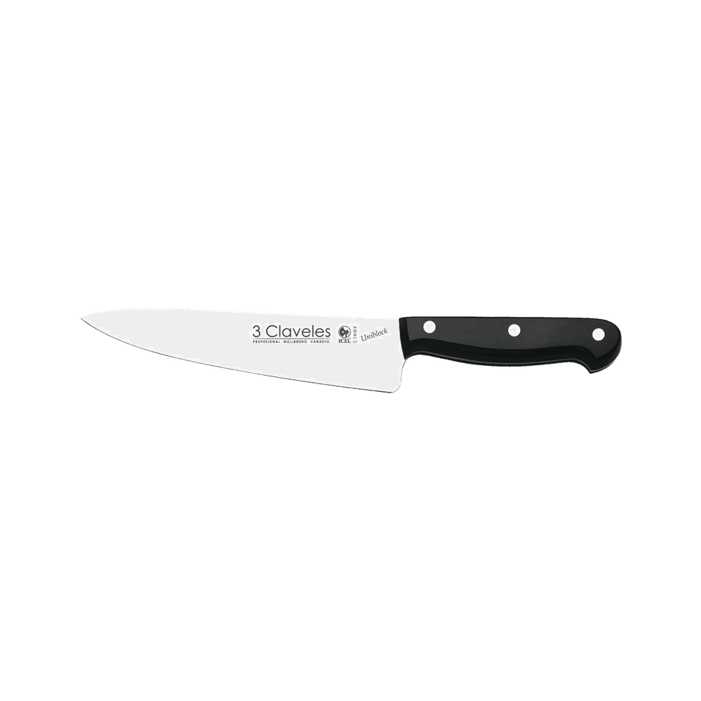 Cuchillo cocinero uniblock 20 cm 8" 01159 de 3 claveles